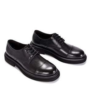 Chaussures en cuir véritable pour hommes, chaussures à lacets de style business, chaussures décontractées antidérapantes pour l'été et l'automne - Product Image 4