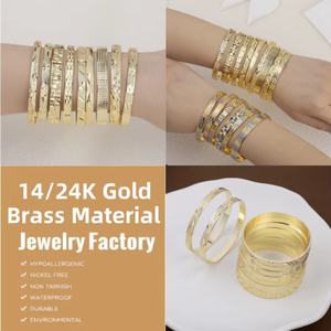 Bracelet JXX Fashion Jewelry en laiton plaqué or 24 carats, résistant à la rouille et à l'eau, pour femmes, bracelet de mariage - Product Image 6