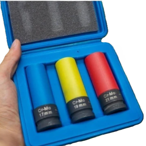 JEU DE 3 DOUILLES À CHOCS POUR ÉCROU DE ROUE 1/2 "-NOIR - Product Image 3