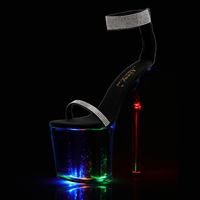 Strass Mode Discothèque Super Grande Taille Sandales 20cm Stripper Mariée Danseuse Exotique Passerelle Plate-Forme Sexy Fétiche Chaussures Reine