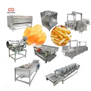 Máquina automática para hacer patatas fritas de frutas frescas, patatas fritas, línea de producción de patatas fritas, máquinas para patatas fritas