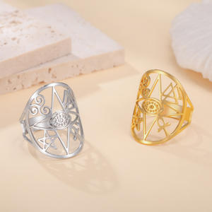 Coexist <span class=keywords><strong>วง</strong></span><span class=keywords><strong>ล้อ</strong></span>ธรรมะแห่งจิตวิญญาณแหวนปรับได้สัญลักษณ์นำ<span class=keywords><strong>โชค</strong></span>สันติภาพความสามัคคีทางศาสนาธรรมะ<span class=keywords><strong>วง</strong></span><span class=keywords><strong>ล้อ</strong></span>แห่งชีวิตสแตนเลส - Product Image 2