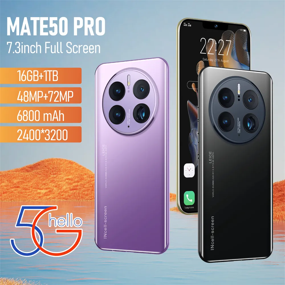 Новое поступление, мобильный телефон Mate50 pro one plus oppo, глобальная версия, две sim-карты, android