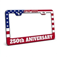 FENGYUNJIA Cadre de plaque d'immatriculation en alliage d'aluminium durable de norme américaine pour accessoires extérieurs automobiles Modèle MG-42