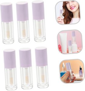 6ml Unique Cute Lip Gloss Tube Custom logo Big Wand Lip Gloss Tubes with Big <b>Brush</b> Lip Glaze <b>Bottle</b> - Product Image 6