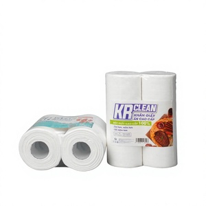 Serviettes de table en rouleau écologiques Krclean pour événements, 200 feuilles, 15x15cm, blanches, 1 pli, 8 plis, export OEM en gros, directement de l'usine du Vietnam - Product Image 1
