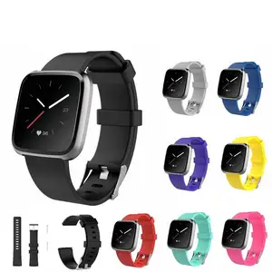 Dây Thay Thế Tương Thích Với Fitbit Versa 2 / Versa Lite, Phụ Kiện Cổ Điển Silicon Có Thể Điều Chỉnh Dây Đeo Cổ Tay Thể Dục