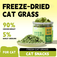 Collations lyophilisées d'herbe de chat avec 90% de poitrine de poulet Hairball Control Aid Digestion Functional Treatments for Cats