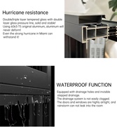 Ventanas Corredizas de Aluminio con Rotura de Puente Térmico y Doble Vidrio Templado para Exteriores, Personalizables, Impermeables, para Hoteles, con Certificación Energy Star