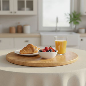 <span class=keywords><strong>Plateau</strong></span> tournant Lazy Susan en bois <span class=keywords><strong>de</strong></span> chêne massif, fait main en usine, personnalisable, pour présentation sur table - Product Image 6