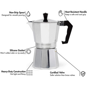 <span class=keywords><strong>Cafetera</strong></span> Italiana para Espresso y Moca, <span class=keywords><strong>Cafetera</strong></span> Italiana Expresso <span class=keywords><strong>Greca</strong></span> para Estufa, <span class=keywords><strong>Cafetera</strong></span> Italiana <span class=keywords><strong>de</strong></span> Aluminio para Estufa - Product Image 3