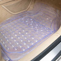 Rutschfeste 5-teilige Transparente PVC-Autofußmatten 15mm Dick Ganzjahres-Universalpassform Innenausstattung Auto-Zubehör