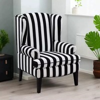 Canapé une place de style rétro américain et français, fauteuil rembourré en tissu pour salon et chambre à coucher, usage de loisirs