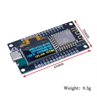 NodeMCU ESP8266 papan pengembangan dengan modul WiFi OLED, CH340G & ESP-12F 0.96 ", USB tipe-c