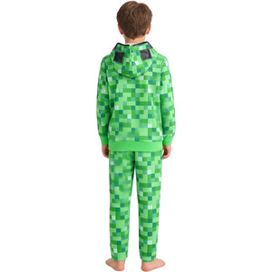 Ensemble sweat à capuche et pantalon vert Minecraft pour enfants, costume de cosplay, tenue de jogging - Product Image 1