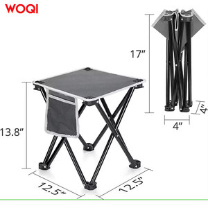 Mesa Plegable para Exteriores Woqi, Tela Oxford Ligera y Portátil, Base Cruzada Cuadrada, Mesa de Picnic para Camping con Bolsillos de Malla - Product Image 4