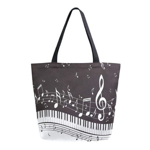 Bolso de compras con asa de algodón para mujer, bolsa de mano con logotipo de impresión Digital, a la moda, personalizado - Product Image 3