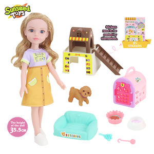 Muñeca <span class=keywords><strong>Reborn</strong></span> de Vinilo Plástico de Moda de 14 Pulgadas SUNSEED TOY, Juguete de Mascota para Niñas, Juego Interactivo de Vestir, Escala 1:12, Edades 5-7 - Product Image 4