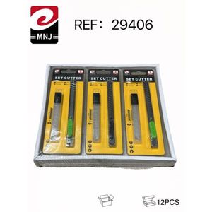 MNJ Set Cutter 12Pcs Utility Knife With Replaceable Blades For Precision Cutting Tasks - Product Image 3