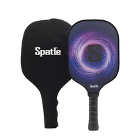 Ensemble de raquettes de pickleball en fibre de carbone Spatle avec 4 balles 14 mm 16 mm, raquette approuvée USAPA avec housse