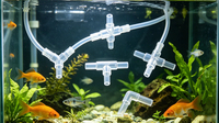 Connecteur de tuyau d'air pour aquarium 4,5 mm, type T/Y/Croisé/L, raccord en plastique à diamètre égal pour accessoires de pompe à air d'aquarium