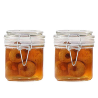 Vente en gros de mini bocaux en verre hermétiques à pince pour la conservation des aliments, des biscuits, du café, de 100 ml, 200 ml, 500 ml, 750 ml