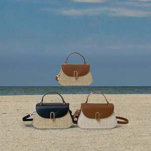 Bolso bandolera ligero de lujo para mujer con estampado geométrico de gran capacidad para llevar en la mano con forro de fibra. - Product Image 3