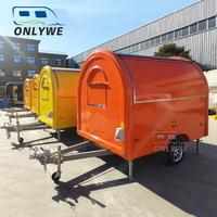 ONLYWE Populaire Street Mini Food Truck Fast Food Van Hot Dog Café Remorque de nourriture avec cuisine complète Camion Petite Pizza
