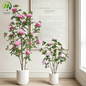Peonie Artificiali in Vaso, Piccole Piante di Peonie Finte per Interni ed Esterni, Fiori di Peonia in Seta, <span class=keywords><strong>Pianta</strong></span> in Vaso - Product Image 3