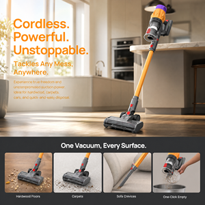 Aspirateur balai sans fil PV18, moteur 550W, autonomie 40 min, filtre HEPA pour la maison, les tapis et les poils d'animaux - Product Image 4