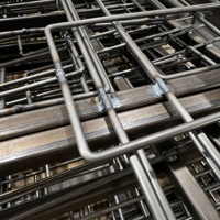 Structure de support métallique industrielle robuste sur mesure en acier soudé, fabrication de barres rondes en fer, service OEM
