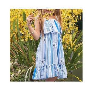 Robe d'été personnalisée pour enfants, imprimée, à bretelles, longue robe de plage, 100% rayonne, tissu doux, robe hawaïenne - Product Image 1