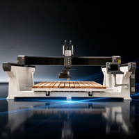 Scie à pont automatique 4 axes à commande PLC pour la découpe de marbre et de granit 3200 mm pour le meulage des bords de comptoirs