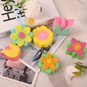 Moldes de Silicona con Forma de Flor para Barras de Loción, Bombas de Baño, <span class=keywords><strong>Chocolate</strong></span>, Dulces, Gelatina, Cubitos de Hielo, Molde de Silicona para Jabón Hecho a Mano - Product Image 6