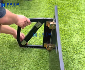 Peralatan latihan kemampuan reaksi sepak bola kustom Logo HDPE papan UHWMPE Rebound sepak bola