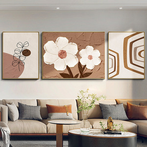 <span class=keywords><strong>Peinture</strong></span> murale moderne abstraite pour salon, <span class=keywords><strong>triptyque</strong></span> floral, <span class=keywords><strong>peinture</strong></span> en porcelaine cristalline - Product Image 1