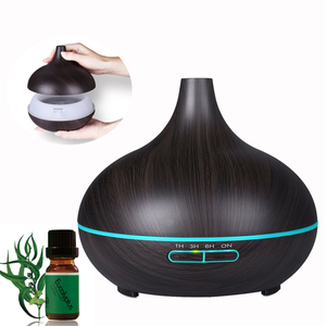 Humidificador ultrasónico de vapor frío, difusor de aceites esenciales para oficina, hogar, dormitorio, sala de estar, estudio, Yoga, Spa, grano de madera, 500Ml - Product Image 1