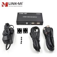 Commutateur KVM HDMI 2 ports 4K USB 2.0 pour 2 ordinateurs partageant 1 moniteur, clavier et souris avec commutation par touches de raccourci