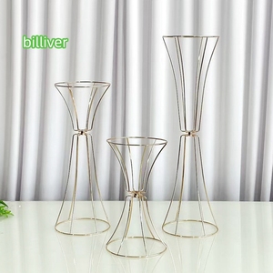 Adornos geométricos de hierro forjado con flores huecas para mesas de boda, jarrones de flores, accesorios para bodas, guías de <span class=keywords><strong>camino</strong></span> con soportes para flores. - Product Image 5