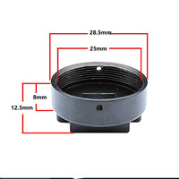 Support de monture d'objectif CS en métal, support d'objectif avec espacement de vis de 20MM, support d'objectif CS pour caméra de sécurité