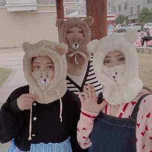 Gorro de Invierno para Niña, Diseño de Panda, Protección para los Oídos, Gorro de Felpa con Orejas de Oso, Gorro de Punto Cálido con Bufanda, Conjunto de Invierno - Product Image 1