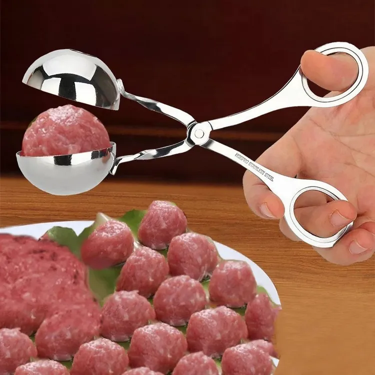 China Factory Price Meatball Maker Stainless Steel Mold DIY Fish Shrimp Fried Beef Ball Pill Gadget Kitchen Artifact Tool