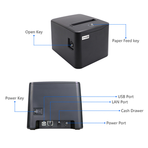 Imprimante thermique de reçus anti-huile 80 mm USB/LAN/BT/WIFI en option Garantie de deux ans Imprimante POS avec coupe-papier automatique - Product Image 5