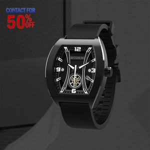 Relojes de Cuarzo de Silicona Unisex de 43 mm, Luminosos, de Buceo, de Lujo, Automáticos, con Caja de Acero Inoxidable de 5 mm de Grosor, Logotipo Personalizado, Correa de Cuero para Hombre - Product Image 1