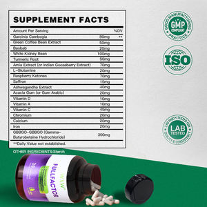 Fábrica a base de hierbas de alta potencia Control de peso Ashwagandha Saciedad Cápsulas adelgazantes Supresión del apetito Cápsulas de pérdida de peso rápida - Product Image 5