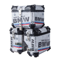 Boîte latérale d'échappement droite 38L pour moto, universelle, en alliage d'aluminium, boîte arrière 45L, étanche, trois boîtes pour moto