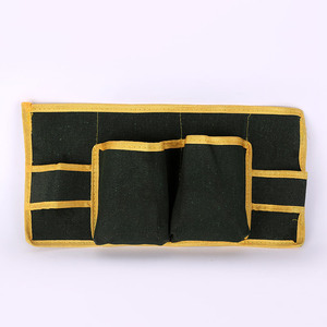 Canvas Waist Bag Multi Function Tool Belt <b>Adjustable</b> <b>Strap</b> 5-9 Pockets Flip Design For Construction Repair Use - Product Image 2