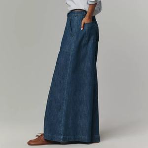 Jeans de Mujer de Alta Calidad, Corte Ancho, Estilo Vintage, Lavado Azul, Pierna Ancha - Product Image 3