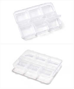 Portable 6-Grid Nail Rhinestone Organizer <b>Box</b> Plastic Nail Charms <b>Empty</b> <b>Box</b> Nail Art Accessories Jewelry Storage Case - Product Image 6