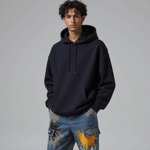 TKAN749 OEM personalizado de alta calidad de los hombres de peso pesado de gran tamaño 100% algodón francés Terry Hoody impresión letras 3D ropa de punto - Product Image 4